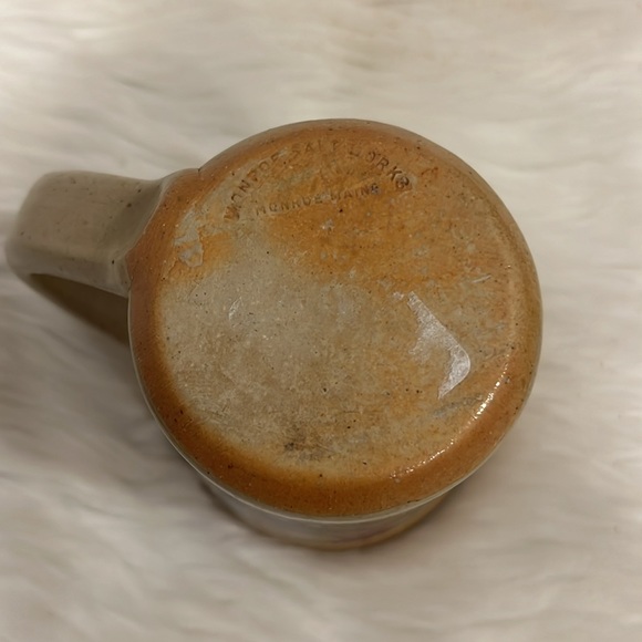 Vintage Monroe Salt Works of Maine Mug Pottery Glaze Rooster Ceramic - Picture 6 of 7